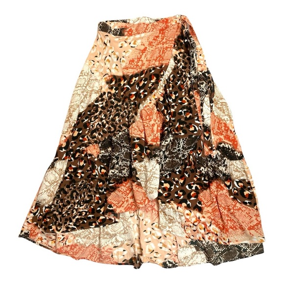 Boston Proper Ruffled Wrap Skirt - Picture 1 of 12